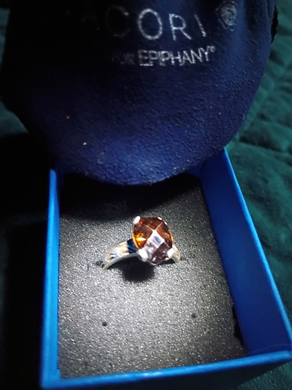 Cognac Crystal Ring - Women Jewelry